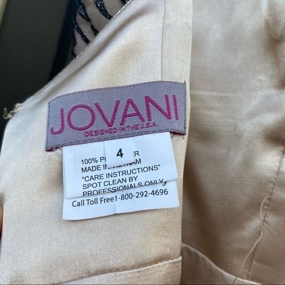 Jovani Silver Glitter Embellished Nude Gown 4 - Picture 12 of 16